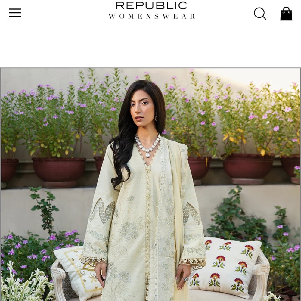 Republic 3 piece small cotton lawn dress